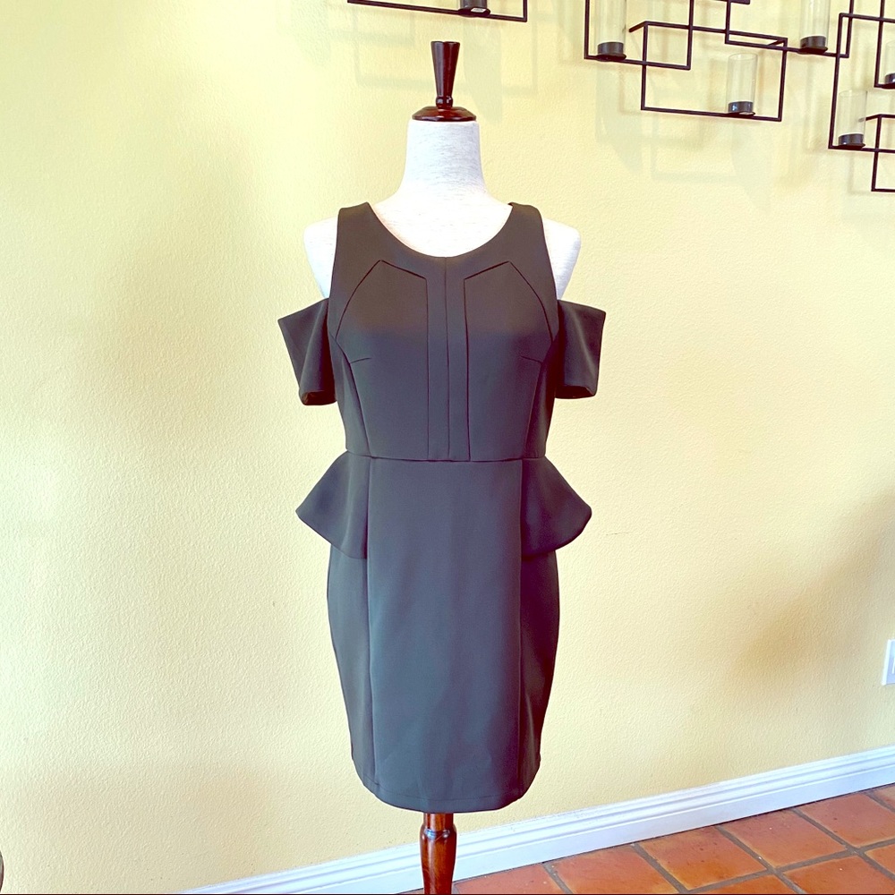 Fabrik, Hunter Green Peplum Dress